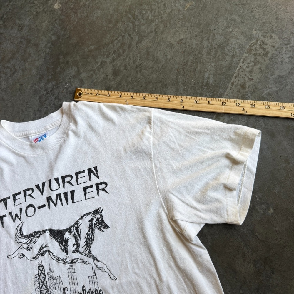 Vintage 90s Tervuren Two Miler Race Dog Run 1994 Single Stitch Graphic Mens L - Picture 8 of 9